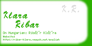 klara ribar business card